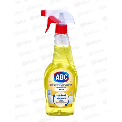 ABC Средство для стекол Лимон 500мл *12 ABC Средство для стекол Лимон 500мл *12