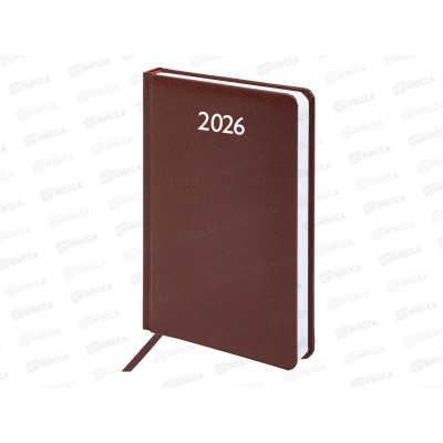 Ежедневник BRAU 2026 А5,Profile, балакрон, коричневый 117072