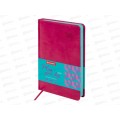 Ежедневник BRAU 2026 А5,Rainbow, под кожу, розовый 117078