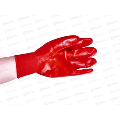 Перчатки нейлоновые утепленные морозостойкие красные -35°С МБС *10/360 Перчатки нейлоновые утепленные морозостойкие красные -35°С МБС *10/360