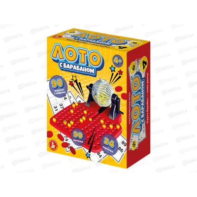 Игра настольная "Лото" с барабаном 05907 Игра настольная "Лото" с барабаном 05907