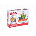 Кубики "Зверотранспорт" 12шт, 05882 Baby Toys
