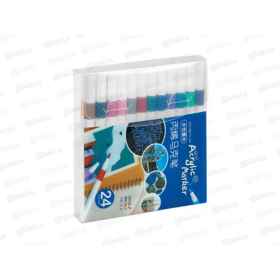 Маркеры BASIR акриловые 24цв. в/о 1-2,4мм HT-34-24