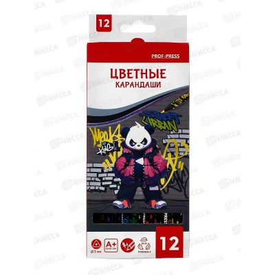 Карандаши 12цв ПП Урбан, трехгранные, пластик, КЦ-6226 *12/144 Карандаши 12цв ПП Урбан, трехгранные, пластик, КЦ-6226 *12/144