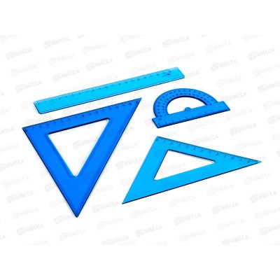 Набор чертежный ПП (треуг. 12см, 16см, линейка 20см+трансп.) проз., НЧ-3171 *80 Набор чертежный ПП (треуг. 12см, 16см, линейка 20см+трансп.) проз., НЧ-3171 *80