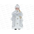 Снегурочка в бело-серебристой шубке, 30см Т-6352