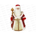 Дед Мороз в красной шубе с пайетками и белым мехом, 40см, Т-6584