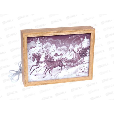 Светодиод. светильник Картина "Дедушка Мороз" 65 LED, СН-2842 Светодиод. светильник Картина "Дедушка Мороз" 65 LED, СН-2842