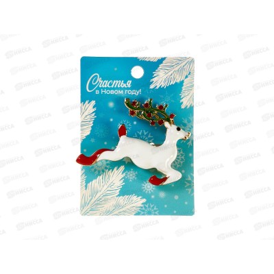 Брошь &quotРождественское чудо-Олень&quot 545-453