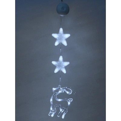 Фигура Олень 11,5*17см светодиодная 1 реж белый, тип питания от батареек 183-0475 Фигура Олень 11,5*17см светодиодная 1 реж белый, тип питания от батареек 183-0475