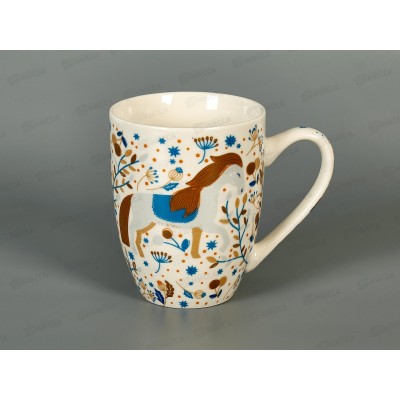 Кружка 340мл "Луговые кони" микс 889-0527