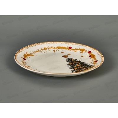 Тарелка "Новогодний шик" 20см керам 893-282