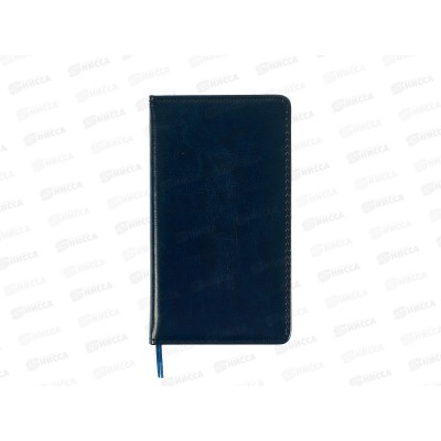 Еженедельник Qredo &quotNebraska&quot А6, 64л, недатир.,кожзам,т-синий,15-6920