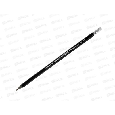 Карандаш ч/г с ласт. Workmate HB пласт, черн. корп, 14-9848 *12/2880