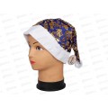 Колпак "Дед Мороз" Узоры синий 28*38 182-198