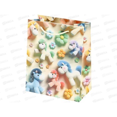 Пакет подарочный MI 18х23х10см Пушистые пони, ППК-7576  *12