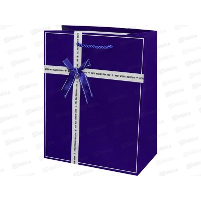 Пакет подарочный MI 18х23х10см Пожелания, синий ППК-2205 *12