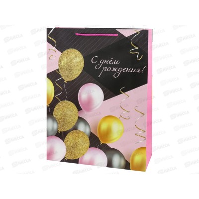 Пакет подарочный MI 32,4х44,5х10,2см Шары, ППК-2773 *12