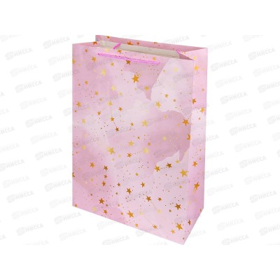 Пакет подарочный MI 40х56х18см Созвездие, розовый, ППК-7615 *12
