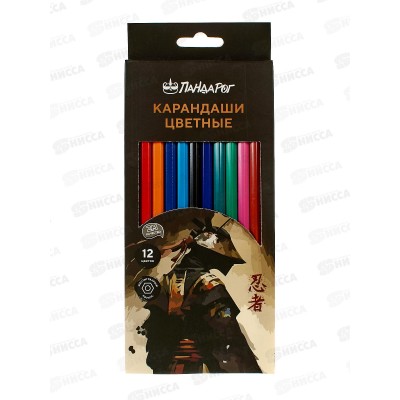 Карандаши 12цв ПандаРог "Ниндзя" пластик, 15-5891 *12/240 Карандаши 12цв ПандаРог "Ниндзя" пластик, 15-5891 *12/240