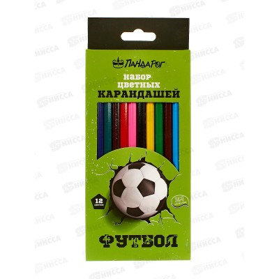 Карандаши 12цв ПандаРог "Футбол" деревянные, 15-3154 *12/240 Карандаши 12цв ПандаРог "Футбол" деревянные, 15-3154 *12/240