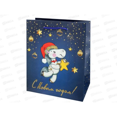 Пакет подарочный MI 18х23х10см (M) Лошадка со звездой, ППК-2423 *12