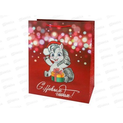 Пакет подарочный MI 26,4х32,7х13,6см (L) Пони с подарком ППК-2427 *12