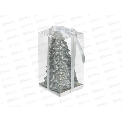 Свеча "Сказочная ель" 5,5*10см серебро 221-049 Свеча "Сказочная ель" 5,5*10см серебро 221-049