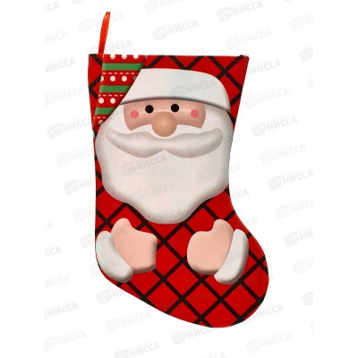 Носок новогодний "Душевный друг" 23*35см микс 201-5265 Носок новогодний "Душевный друг" 23*35см микс 201-5265