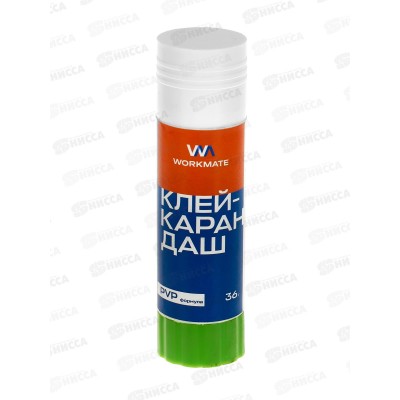Клей карандаш Workmate PVA, 36гр, улуч. формула, 15-0650 *12/384