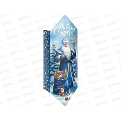 Коробка для сладостей MI Нарядный Дедушка Мороз и Внуч (700г), ПП-5986