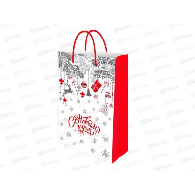 Пакет подарочный MI 14х20х6,5см (MS) С Новым годом, ППК-2282 *12