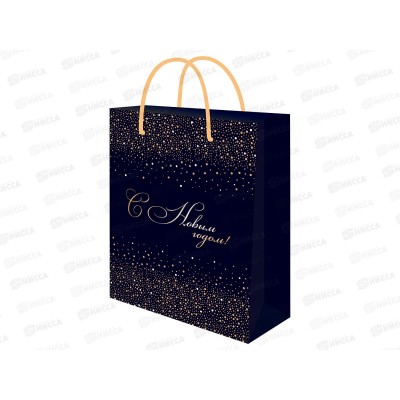 Пакет подарочный MI 18х23х10см (M) Новогодний вихрь, ППК-2297  *12