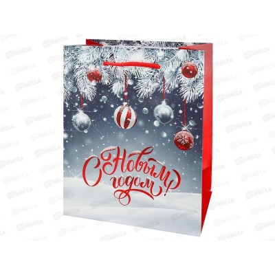 Пакет подарочный MI 18х23х10см (M) Новогодний вечер, ППК-2305 *12