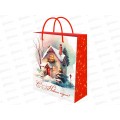 Пакет подарочный MI 18х23х8см (M) Зимний домик ППК-2312 *12