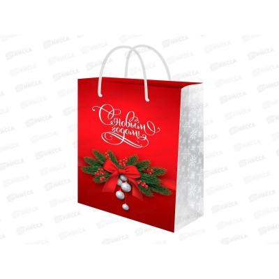 Пакет подарочный MI 22х31х10см (МL) Новогоднее настроение, ППК-2336*12