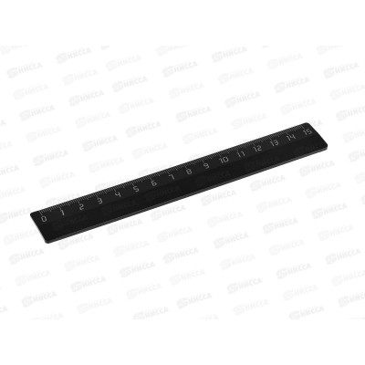 Линейка 15см Workmate черная, пластиковая, 15-0740 *1400