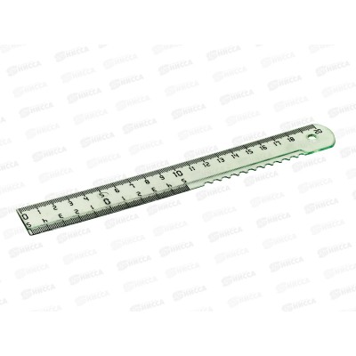 Линейка 20см Workmate прозрачная, пластиковая, 3цв., 15-7642 *1200