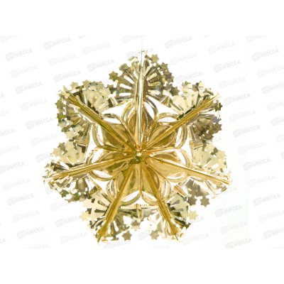 Украшение фольга "Сказочная снежинка" 30см шампань 202-436 Украшение фольга "Сказочная снежинка" 30см шампань 202-436