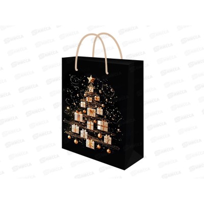 Пакет подарочный MI 32,4х44,5х10,2см Елка из подарков,157г ППК-2370*12