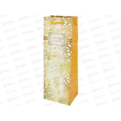 Пакет подарочный MI 12х36х8,5см Золотистый,157г, ППК-2269 *12