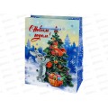Пакет подарочный MI 11,5х14,5х6см (S) Зайка у Елки ППК-2274 *12