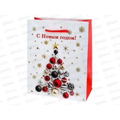 Пакет подарочный MI 11,5х14,5х6см (S) Новогодняя елка ППК-2278 *12