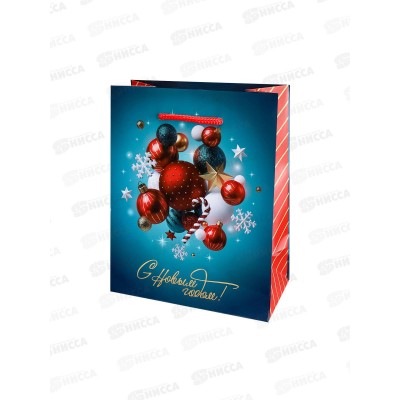 Пакет подарочный MI 11,5х14,5х6см (S) Елочные шарики,128г,ППК-2273*12