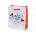 Пакет подарочный MI 11,5х14,5х6см (S) Снегири,157г,ППК-2272*12