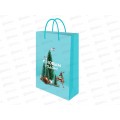 Пакет подарочный MI 14х20х6,5см (MS) Бирюзовый с елкой,128,ППК-2283*12