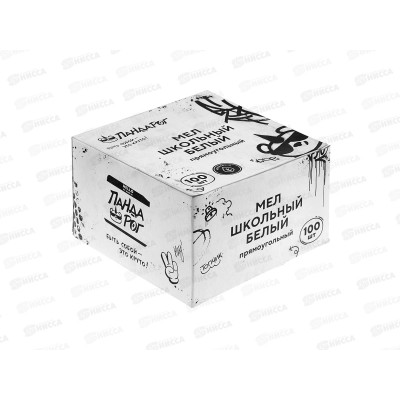 Мел ПандаРог белый, школьный, 12,5гр, 100шт, 15-4628  *10