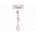Подвеска "Изящный камень" 13см розовый 259-177