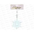 Подвеска &quotАжурная снежинка&quot 16см голубой 259-246