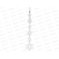 Подвеска &quotХрустальные снежинки&quot 26см прозр 259-248